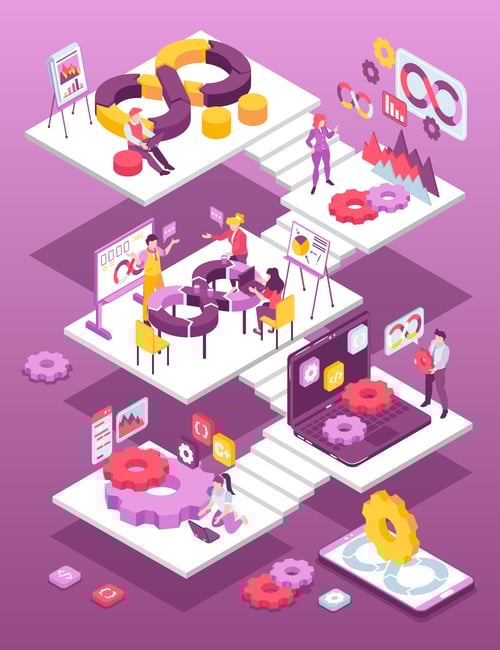 2109.i121.024.S.m005.c13.isometric devops illustration 2109.i121.024.S.m005.c13.isometric devops illustration