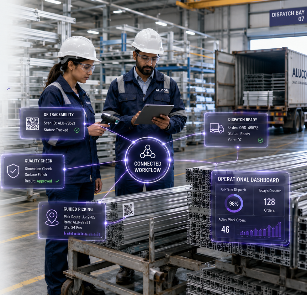 Aluminium manufacturing factory operations