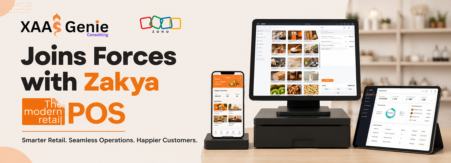 XAAS Genie Partners with Zakya by Zoho to Deliver Next-Gen POS Solutions Across India, Middle East, and USA