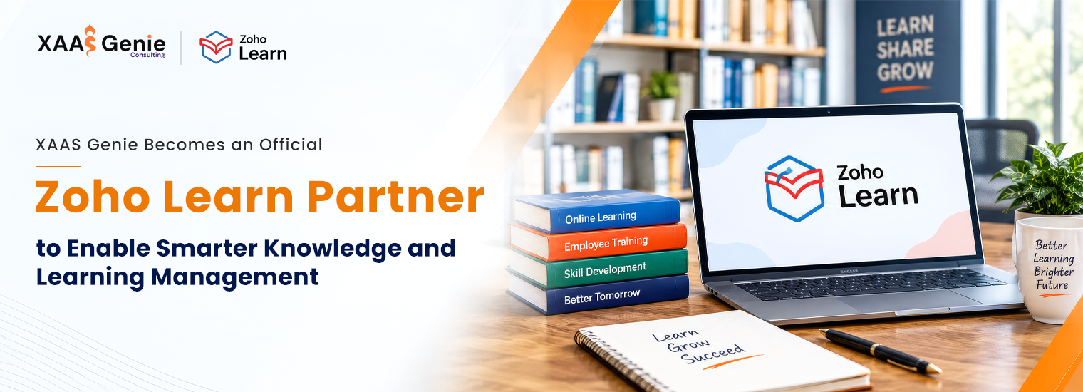 XAAS Genie Becomes an Official Zoho Learn Partner to Enable Smarter Knowledge and Learning Management